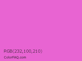 RGB 232,100,210 Color Image