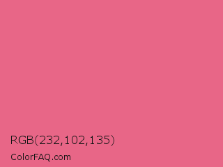 RGB 232,102,135 Color Image