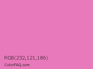 RGB 232,121,186 Color Image