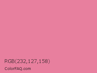 RGB 232,127,158 Color Image