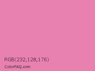 RGB 232,128,176 Color Image
