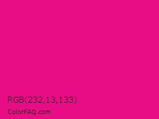 RGB 232,13,133 Color Image