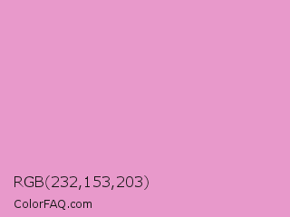 RGB 232,153,203 Color Image