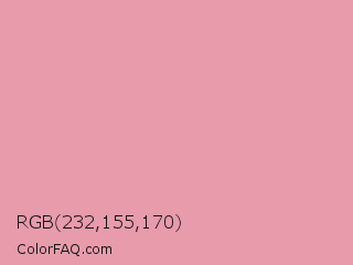 RGB 232,155,170 Color Image