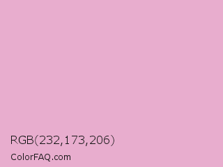 RGB 232,173,206 Color Image