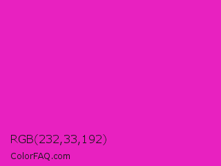 RGB 232,33,192 Color Image