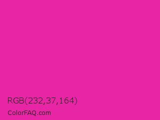RGB 232,37,164 Color Image