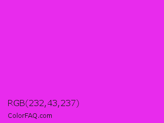 RGB 232,43,237 Color Image