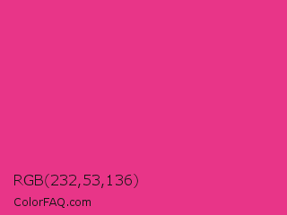 RGB 232,53,136 Color Image