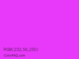 RGB 232,56,250 Color Image