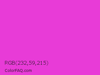 RGB 232,59,215 Color Image