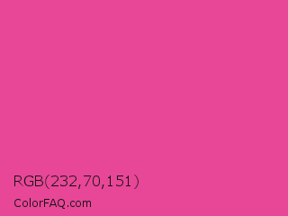 RGB 232,70,151 Color Image
