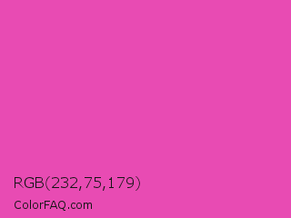 RGB 232,75,179 Color Image