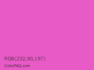 RGB 232,90,197 Color Image
