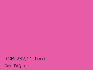 RGB 232,91,166 Color Image