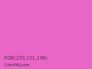 RGB 233,101,198 Color Image