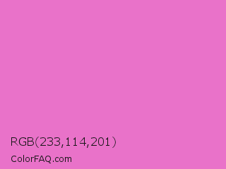 RGB 233,114,201 Color Image