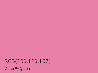 RGB 233,128,167 Color Image