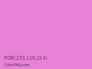 RGB 233,129,214 Color Image