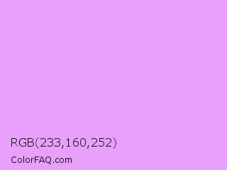 RGB 233,160,252 Color Image