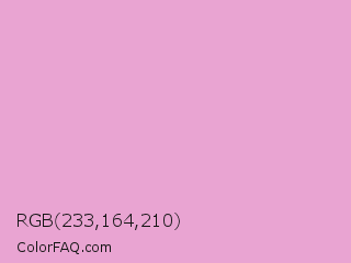 RGB 233,164,210 Color Image