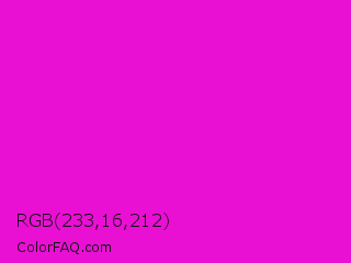RGB 233,16,212 Color Image