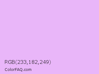 RGB 233,182,249 Color Image
