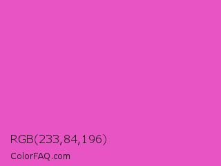 RGB 233,84,196 Color Image