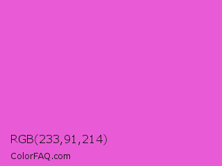 RGB 233,91,214 Color Image
