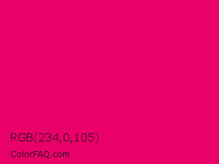 RGB 234,0,105 Color Image