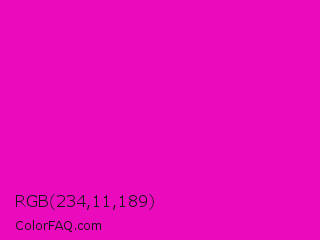 RGB 234,11,189 Color Image
