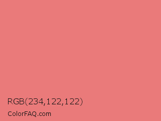 RGB 234,122,122 Color Image