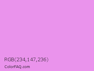 RGB 234,147,236 Color Image