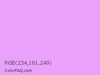 RGB 234,161,249 Color Image