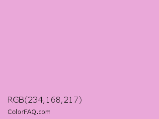 RGB 234,168,217 Color Image