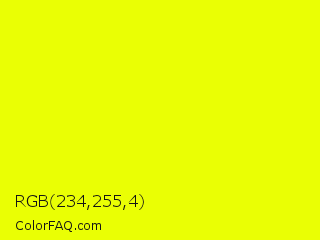 RGB 234,255,4 Color Image