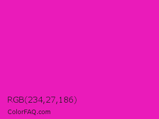 RGB 234,27,186 Color Image