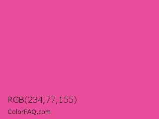 RGB 234,77,155 Color Image