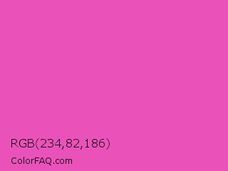 RGB 234,82,186 Color Image
