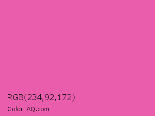 RGB 234,92,172 Color Image