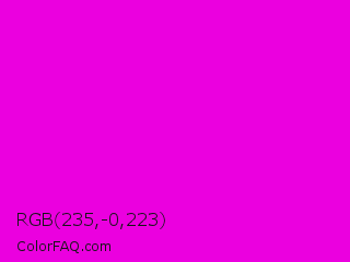 RGB 235,-0,223 Color Image