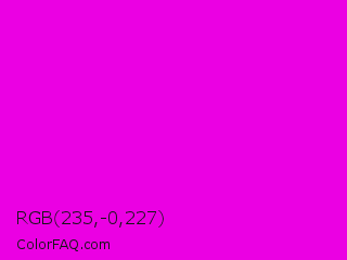 RGB 235,-0,227 Color Image