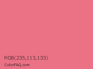 RGB 235,113,133 Color Image