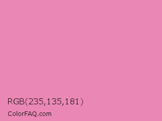 RGB 235,135,181 Color Image