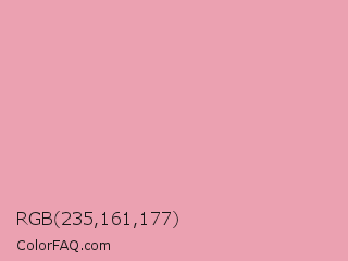 RGB 235,161,177 Color Image