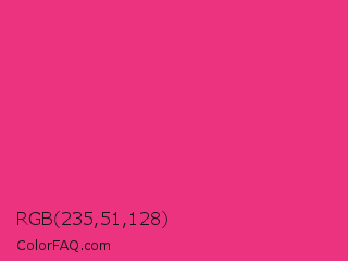 RGB 235,51,128 Color Image