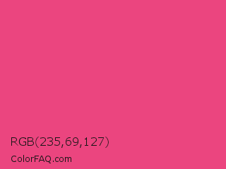 RGB 235,69,127 Color Image