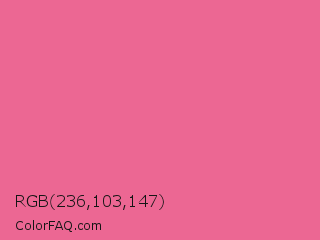 RGB 236,103,147 Color Image