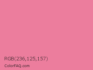 RGB 236,125,157 Color Image