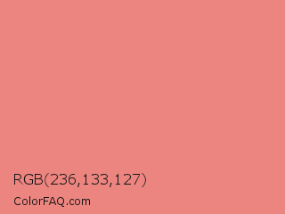 RGB 236,133,127 Color Image